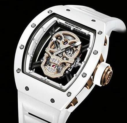 Richard Mille RM 52-01 Skull Tourbillon White Diamonds Replica Watch